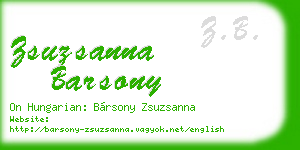 zsuzsanna barsony business card